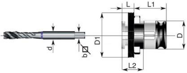 Quick change insert chuck M6 (fits for tapping chuck 80300001)